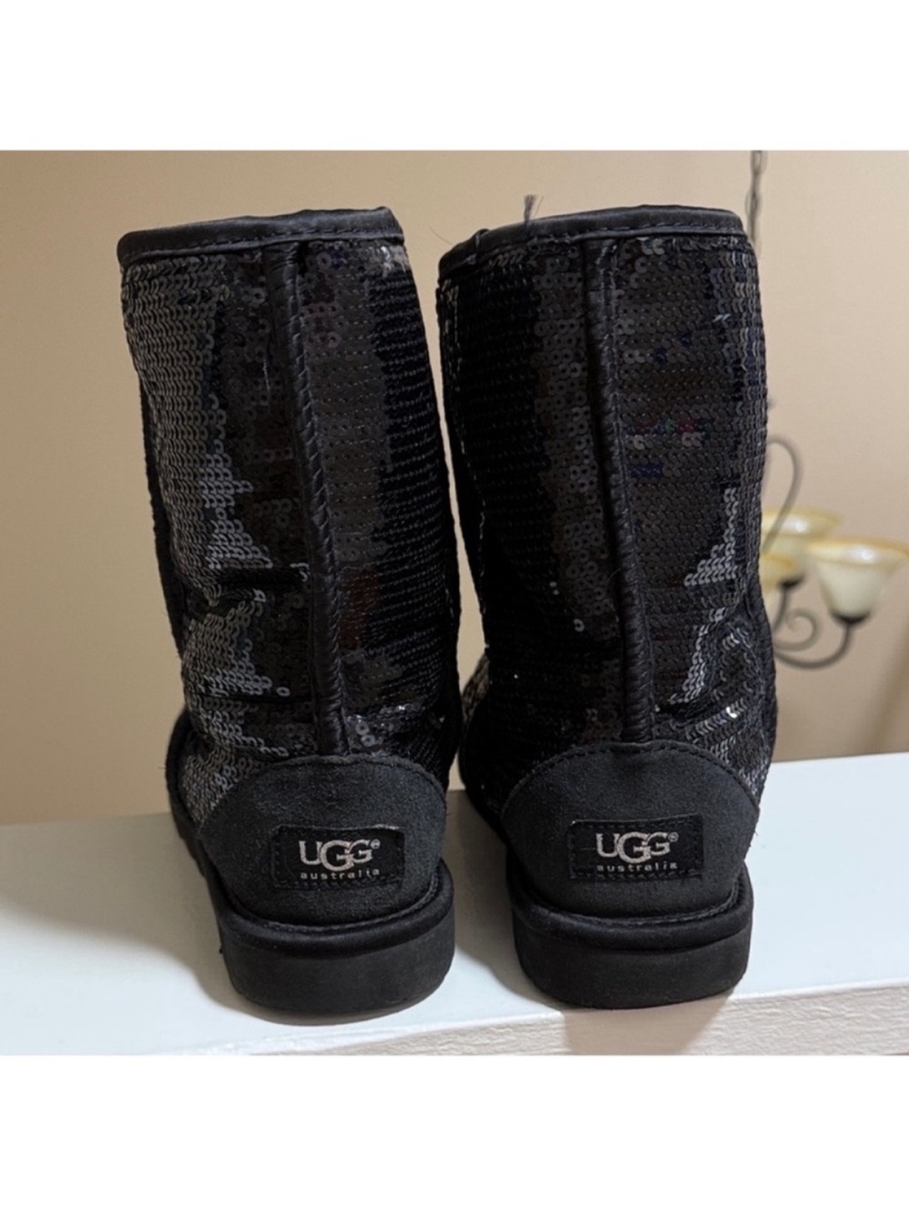 UGG women’s Black Sequin Mid-Calf Boots